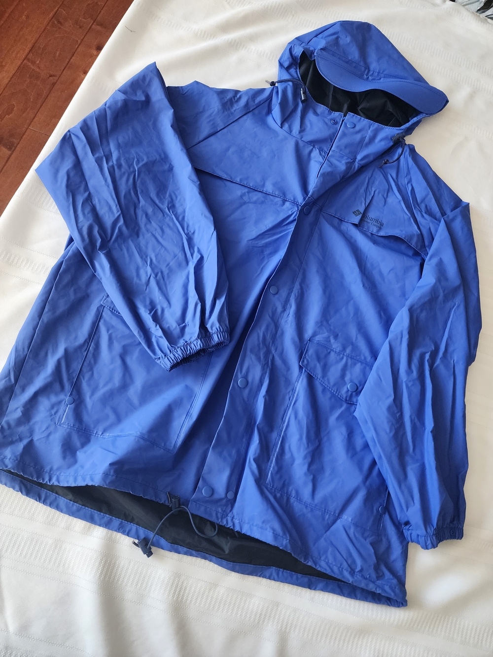 Columbia Royal Blue Hooded Windbreaker Jacket